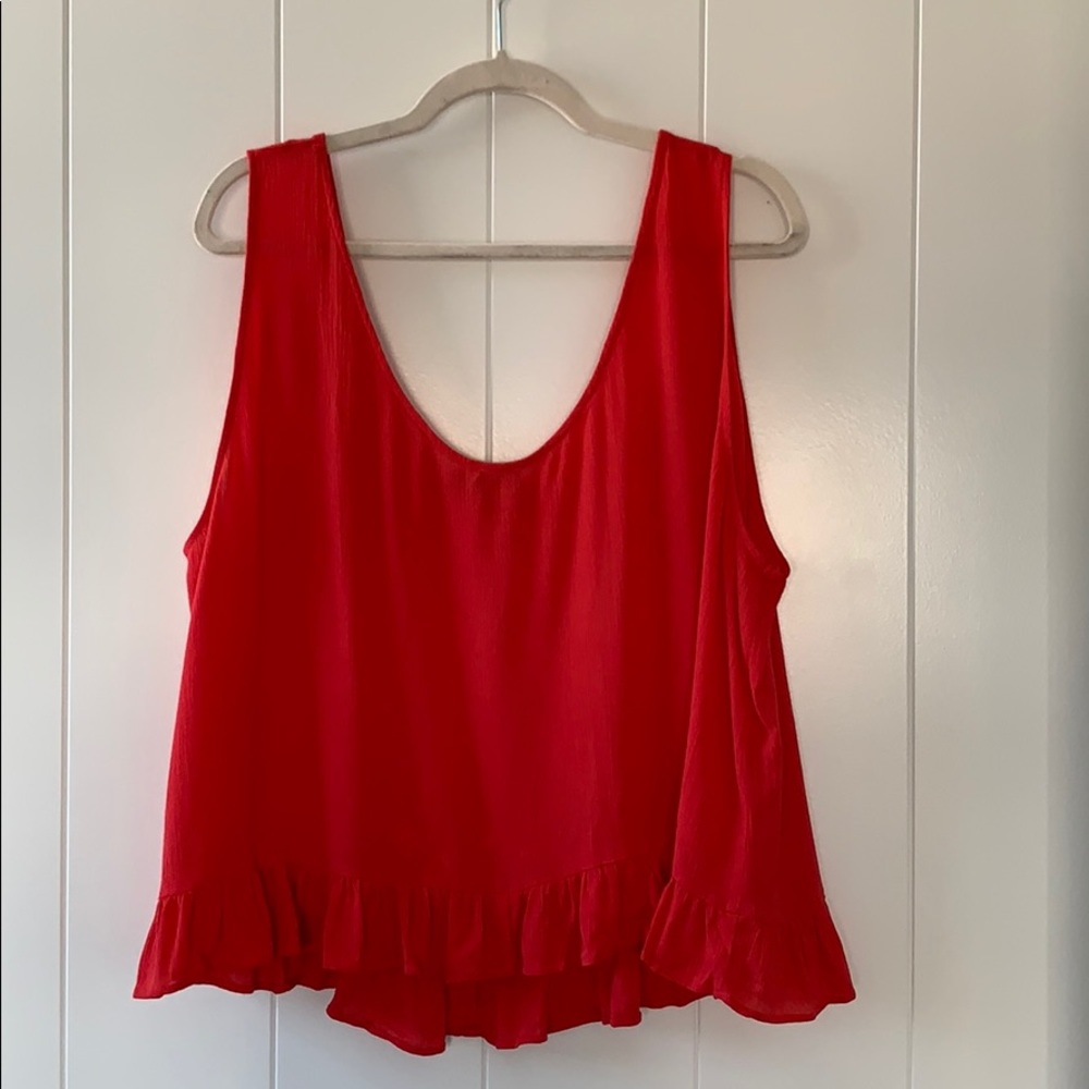 💥 NEW | ASOS Curve Ruffle Hem Tank in Raspberry - Picture 4 of 5